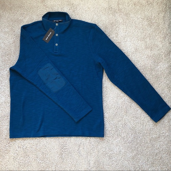 Michael Kors Other - MK Mock-Collar Sweater W/ Nylon Elbow Patches